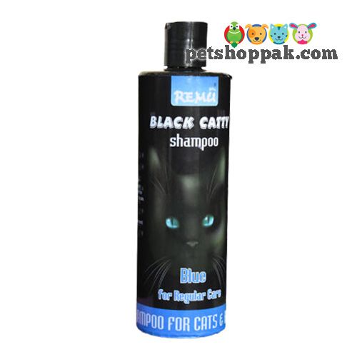 remu black catty shampoo blue for regular care - Pet Shop Pak