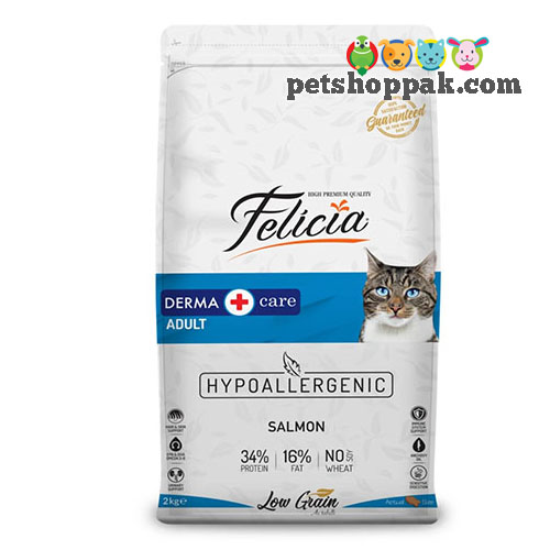 FELICIA DERMA CARE WITH SALMON CAT FOOD 2KG