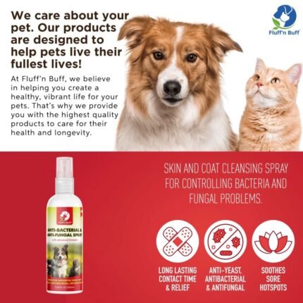 Fluff n Buff anti baterial and anti fungal spray for pets