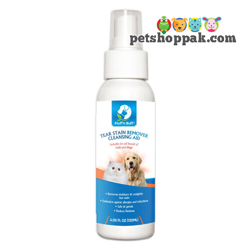 Fluff n Buff tear stain remover cleansing aid for pets