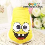 Cartoon yellow spongbob pet summer shirt