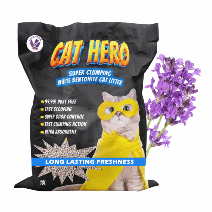 cat hero bentonite cat litter lavender