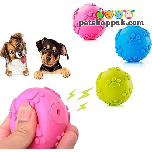 dog rubber paw ball toy