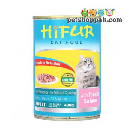 hi fur cat food with tender salmon