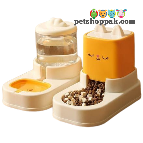 meow food and water dispenser set