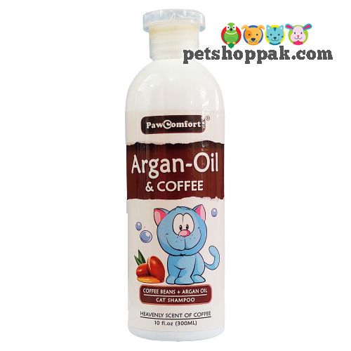 paw comfort argan oil and coffee cat shampoo