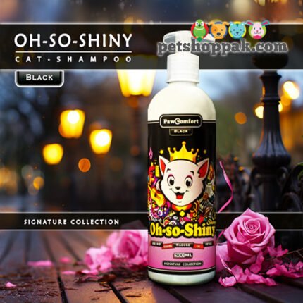 paw comfort black oh so shiny cat shampoo 500ml
