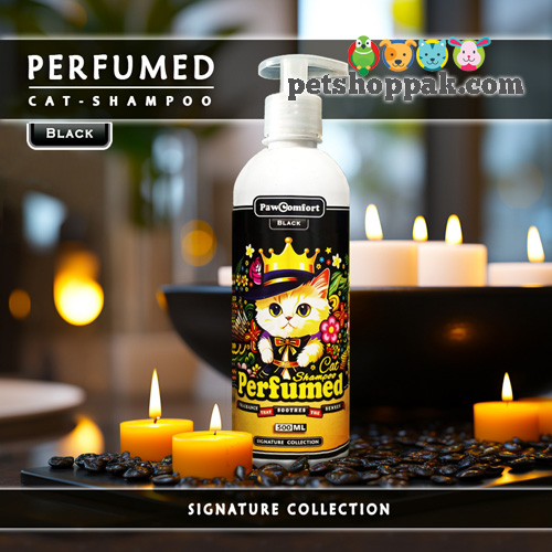 paw comfort black perfumed cat shampoo 500ml