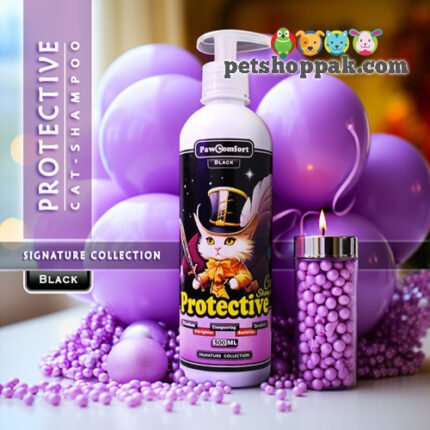 paw comfort black protective cat shampoo 500ml