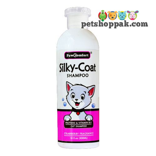paw comfort sliky coat cat shampoo