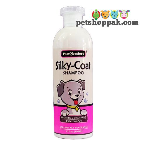 paw comfort sliky coat dog shampoo