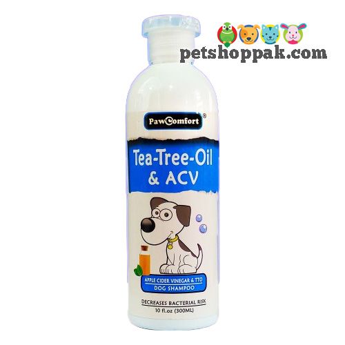 paw comfort tea tree oil and acv dog shampoo