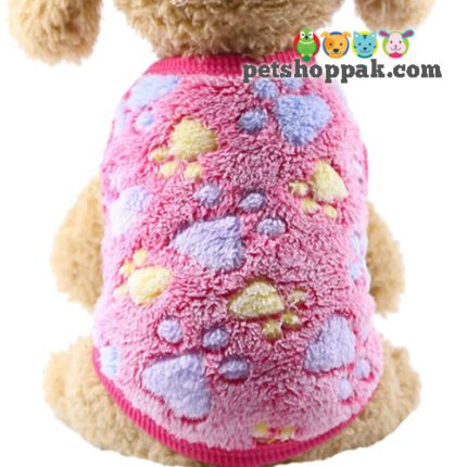 Paw warm vest pink