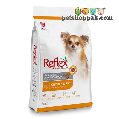 reflex small breed adult dog food chicken and rice 3kg