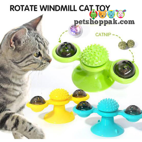 rotate windmill cat toys