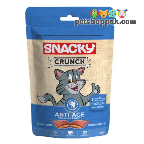 snacky crunch anti age cat treat 60gm