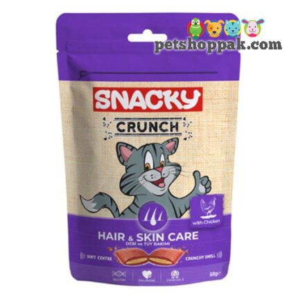 snacky crunch hair and skin care cat treat 60gm