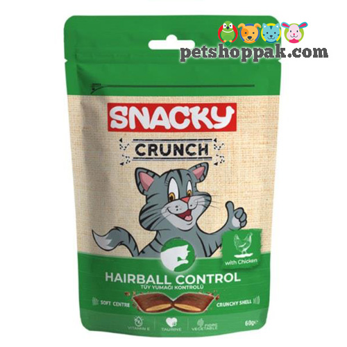 Snacky crunch hairball control cat treat 60gm