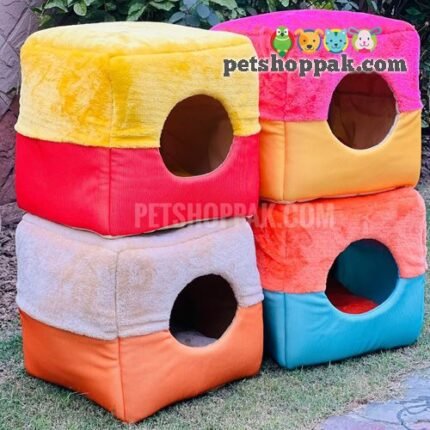 square cat house cum bed 1