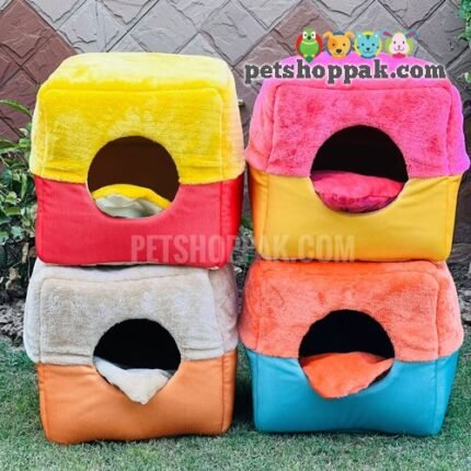 square cat house cum bed 2