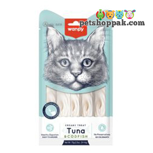 wanpy creamy treat tuna and codfish for cat