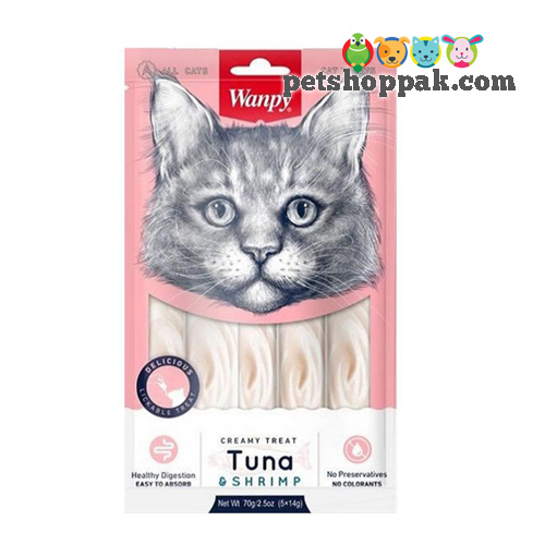 wanpy creamy treat tuna and shrimp for cat