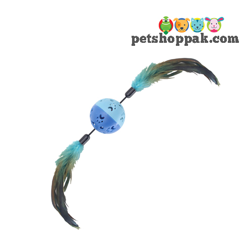 Nunbell Cat Toys Ball Double Furry Feathers