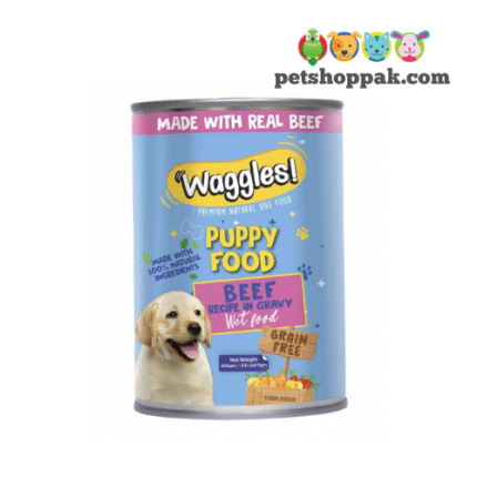 waggles puppy food beef in gravy