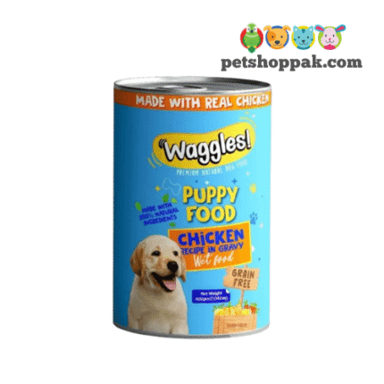 waggles puppy food chicken in gravy