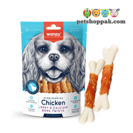 Wanpy Adult Dog Chicken & Calcium Bone Twists 100 g