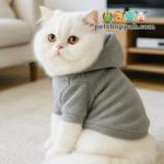 plain pet hoodie grey